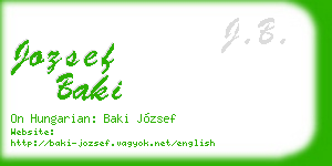 jozsef baki business card